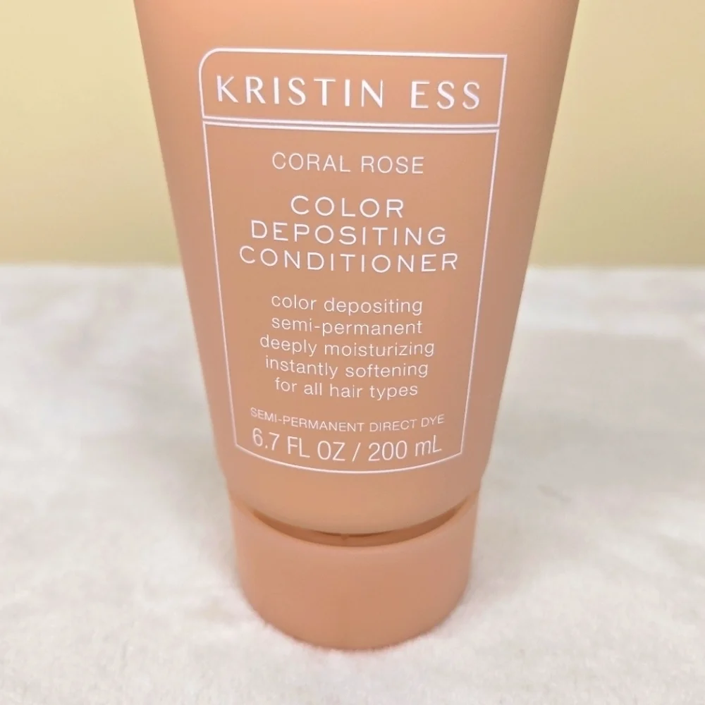 Kristin Ess Color Depositing Conditioner 6.7 Oz Coral Rose Semi-Permanent